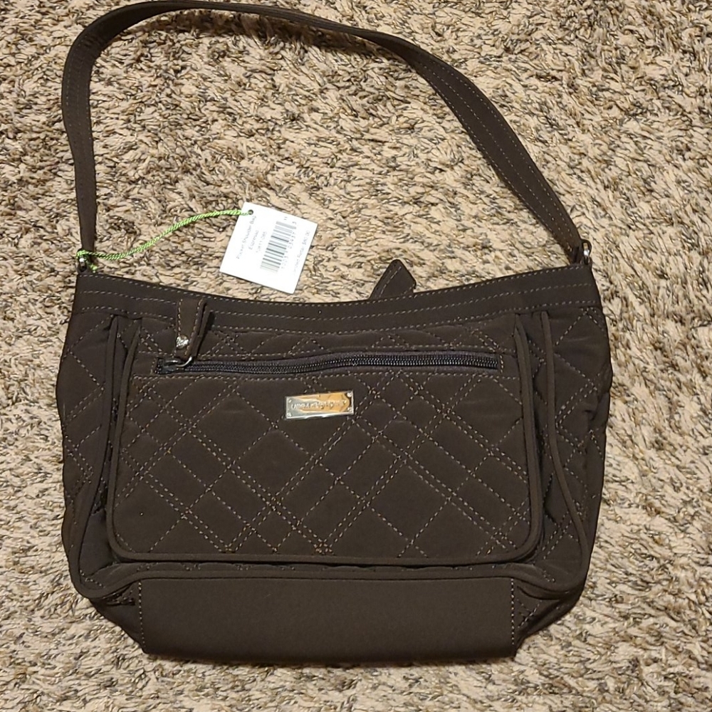 Vera Bradley Pocket Shoulder Bag Espresso